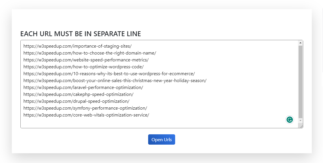 URL opener tool URL opener tool