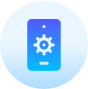 Blue Settings in Mobile