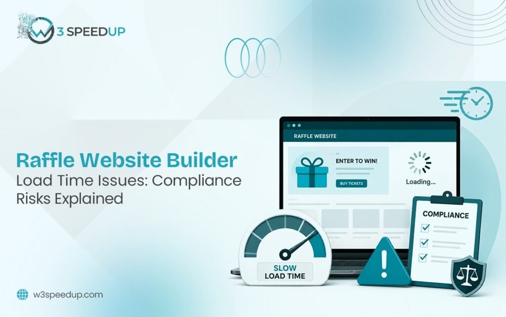 Raffle Website Builder Load Time Issues Compliance Risk Explain - W3Speedup